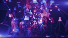 People connected online through technology data sharing animation - Powered by Shutterstock - Get 15% off with code: PIKWIZARD15