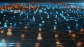 People connected online through technology data sharing animation - Powered by Shutterstock - Get 15% off with code: PIKWIZARD15