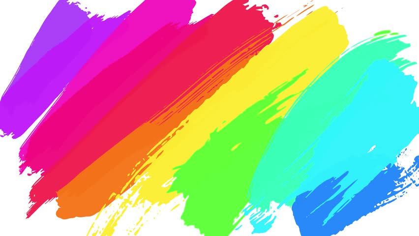 colorful rainbow color paint animation