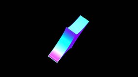 A neon prism glows with blue and purple hues against a stark black backdrop, creating a modern and abstract design with a futuristic aesthetic. 157 - Powered by Shutterstock - Get 15% off with code: PIKWIZARD15