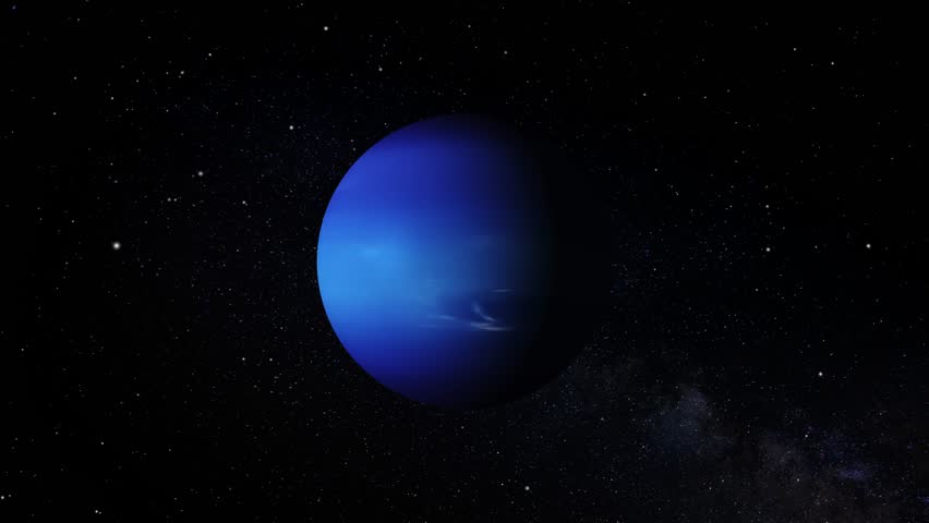 planet neptune in the darkness of space, cosmos
