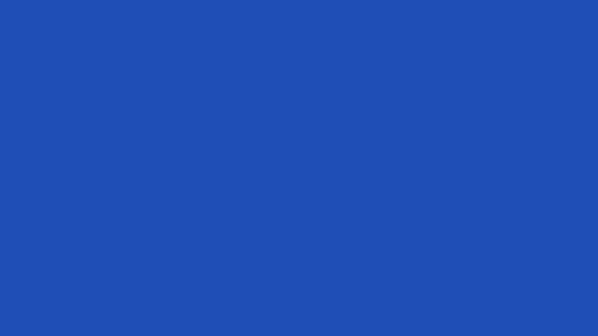 foil balloon with number 9 moving across blue screen