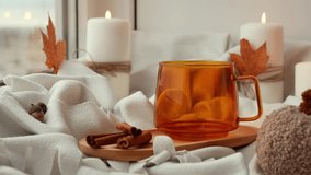 Pour coffee into cup Pumpkin spiced latte morning warming coffee. Fall Drinks for Halloween Thanksgiving Holiday beverage Autumn spicy cinnamon flavor seasonal hot drinking in cozy orange cup - Powered by Shutterstock - Get 15% off with code: PIKWIZARD15