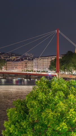 Night timelapse of Lyon