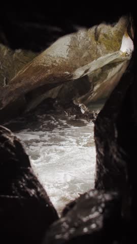 Water and stone. Beautiful nature. Sea foam and waves.