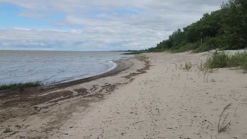 Windy Late Summer Day at Delta Beach, Lake Manitoba