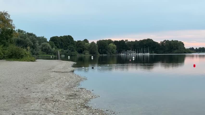 Evening atmosphere at Einfelder See in Neumünster