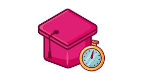 school time concept animation symbol seamless loop - Powered by Shutterstock - Get 15% off with code: PIKWIZARD15