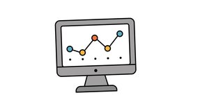 Animated data visualization computer screen displaying a vibrant data graph for insightful information presentation. - Powered by Shutterstock - Get 15% off with code: PIKWIZARD15