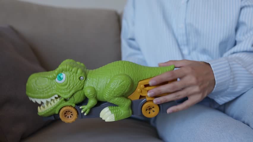 Dinosaur Car Transporter Truck Toy Colorful Plastic Play Set Imagination Kids Toys Concept Fun Education