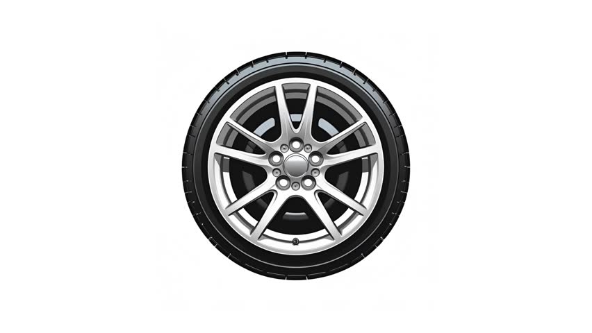 High-Resolution Studio Shot of a Modern Car Tire and Wheel
