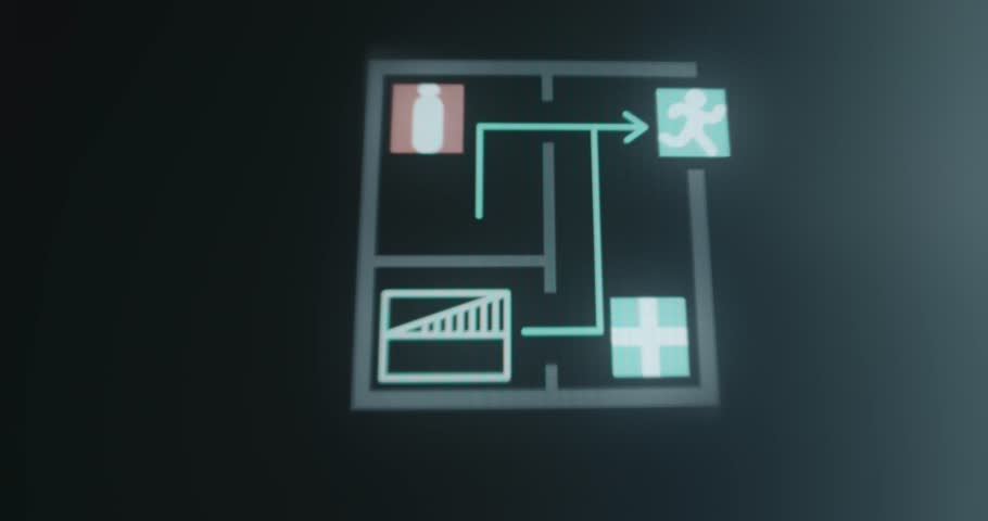 Emergency exit plan for safe evacuation