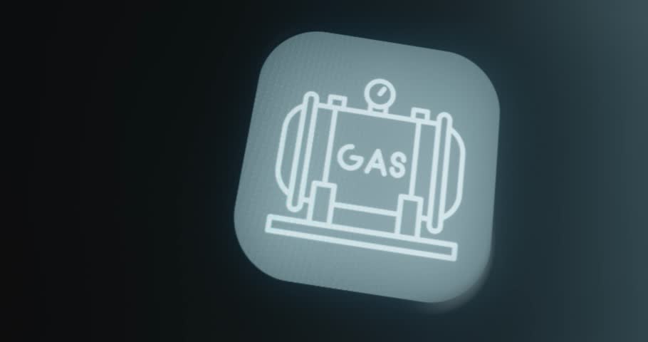 Gas tank icon, container for flammable fluids