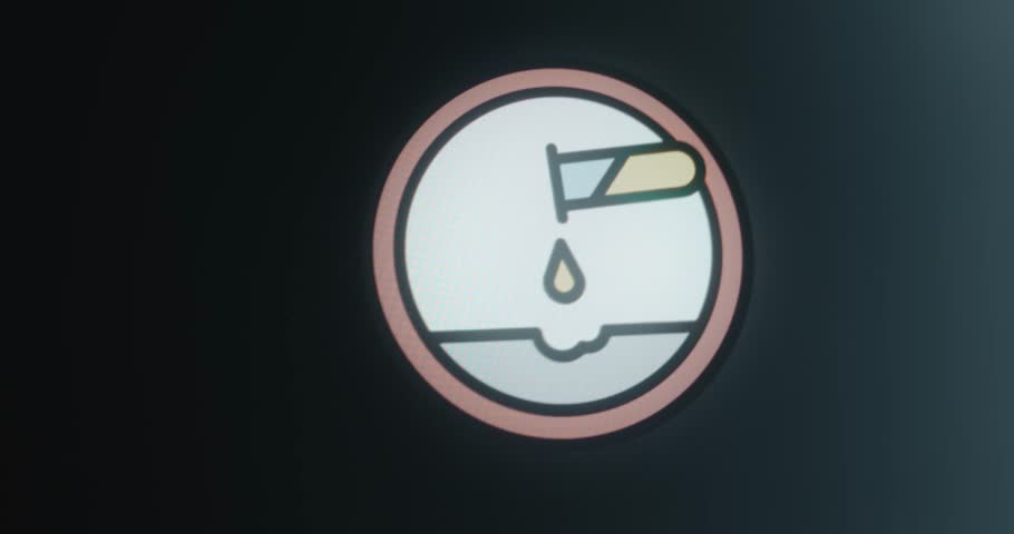 Hazard symbol indicating corrosive material
