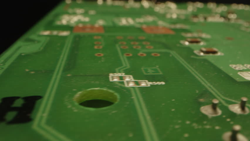 Fast dolly of a printed circuit board in a dark studio