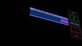 Digital data transfer with text effect technology file icons representing data transfer. Document concept encrypted data transfer text flickering digital interface on screen black background. - Powered by Shutterstock - Get 15% off with code: PIKWIZARD15