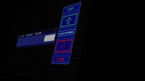 Digital data transfer with text effect technology file icons representing data transfer. Document concept encrypted data transfer text flickering digital interface on screen black background. - Powered by Shutterstock - Get 15% off with code: PIKWIZARD15