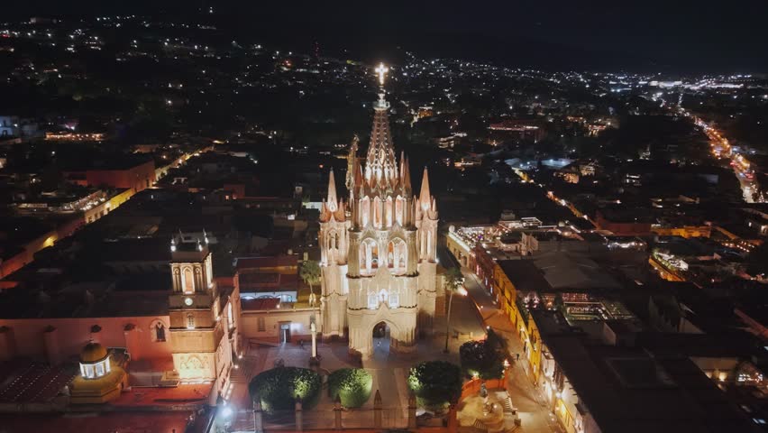 San Miguel church at the night
