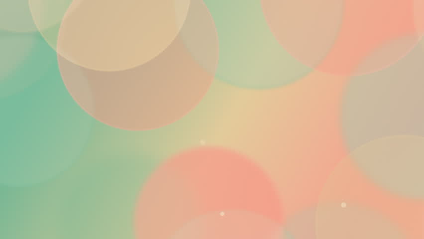 Soft Pastel Bokeh Particles: Slowly Rising Large Loop.