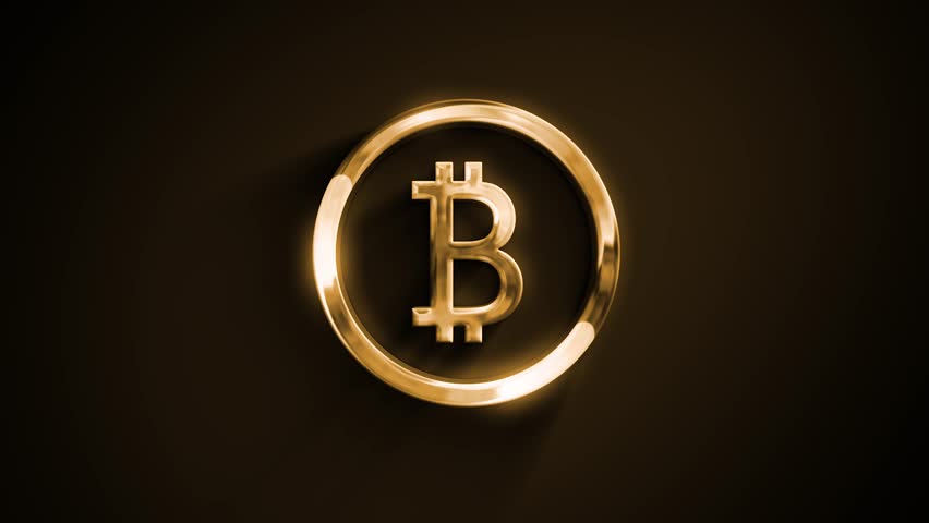 Gold Bitcoin Crypto Currency Icon Animation