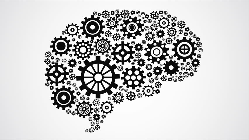 Animation of brain made out of gears
