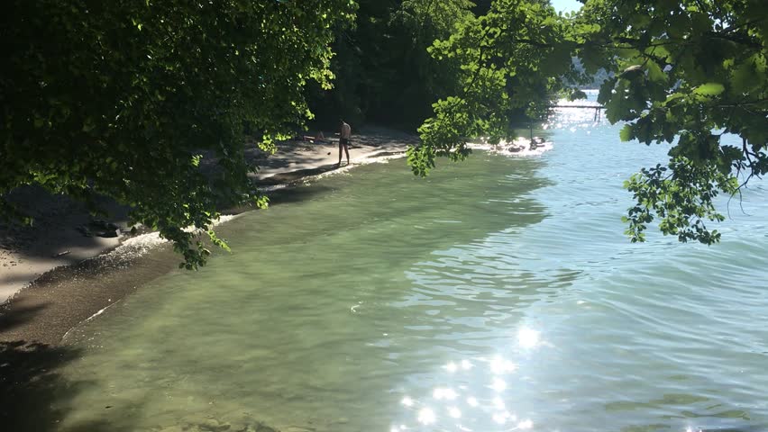 trees swimming countryside park plant outdoor nature weekend holiday enjoy alone blue sky people lake side relax enjoy celebrate in Zurich Switzerland 2025 0827