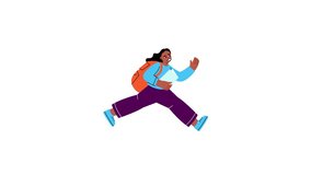 A flat style animated illustration showing a late student  - Powered by Shutterstock - Get 15% off with code: PIKWIZARD15