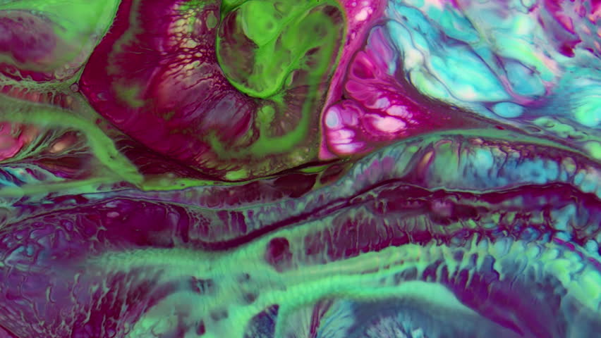 Abstract Colorful  Paint  Explode Diffusion Psychedelic Movement Footage.