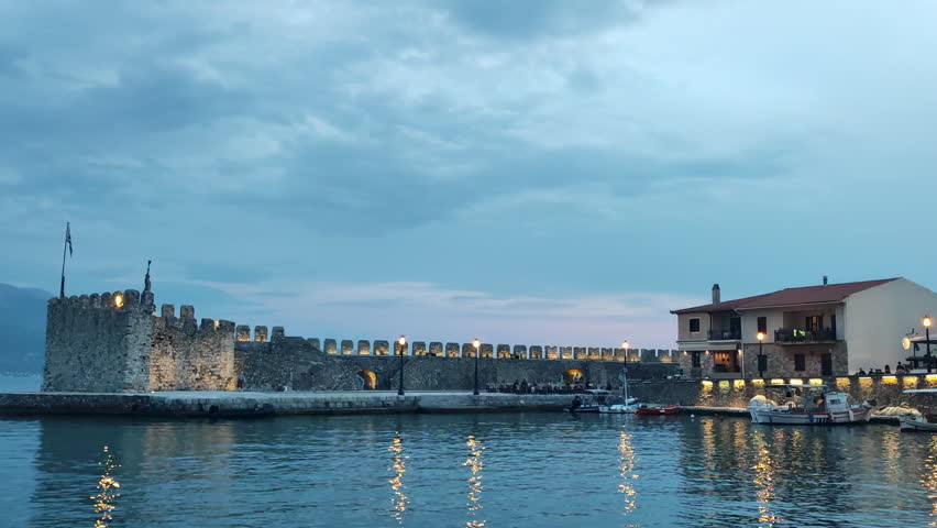 Naupactus port in Greece. A famous touristic destination.