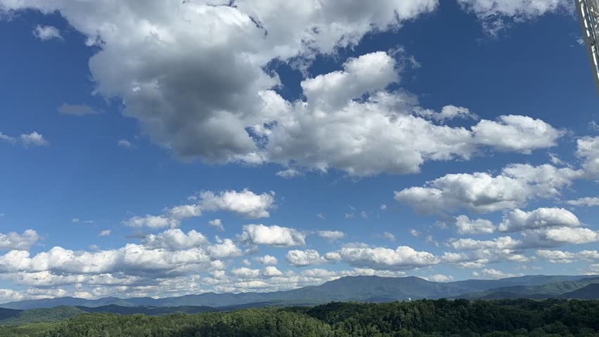 Timelapse of clouds over rolling Tennessee hills