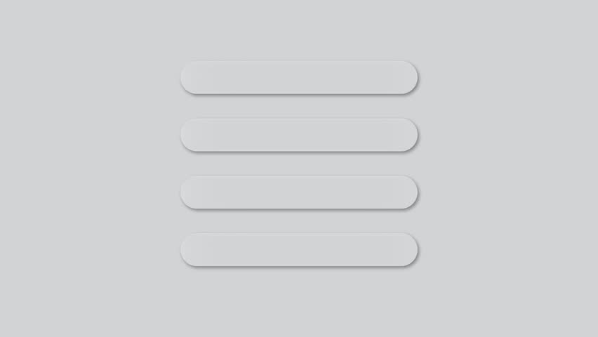 Text box bar animation with embossed effect on grey background. 4K text box animated perfect for titles, text, presentations, tech, and motion graphics.