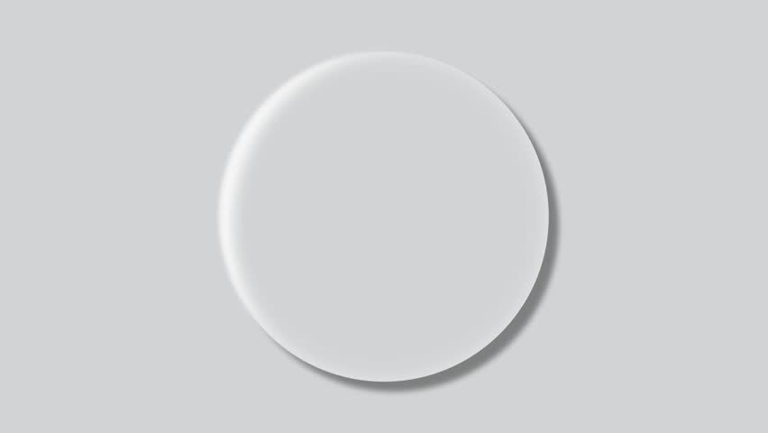 Liquid glass circle animation with rotating highlight glow effect on grey background and green screen. 4K glass circle animated perfect for titles, text, logos, tech, and presentations.