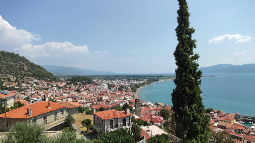 Town of Naupactus in Greece from the top.