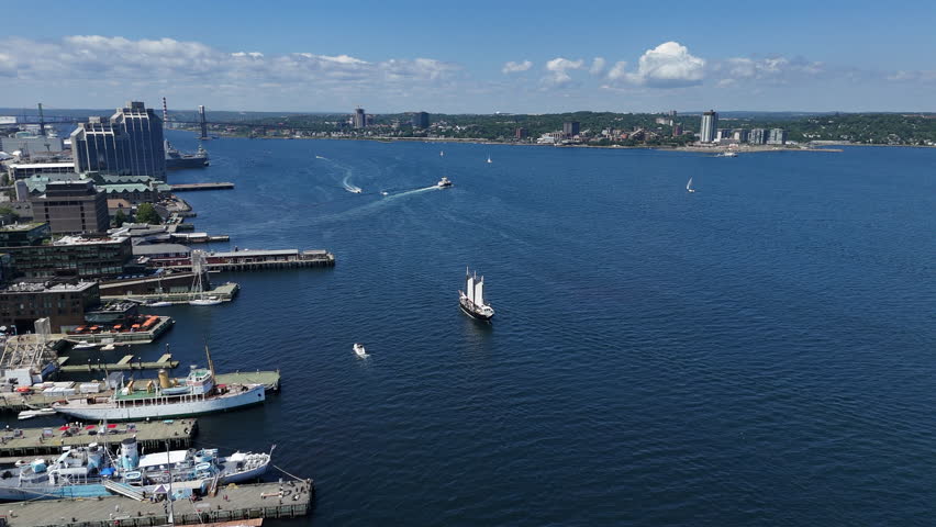 Tallship sailing in the Halifax Harbour in Nova Scotia, Canada.