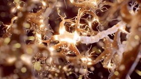 Complex neuron structure firing and transmitting signals across multiple synapses - Powered by Shutterstock - Get 15% off with code: PIKWIZARD15