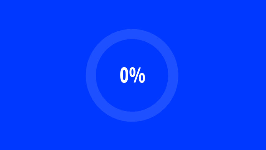Loading bar animation: Download progress bar from 0% to 100%.	 - Powered by Shutterstock - Get 15% off with code: PIKWIZARD15