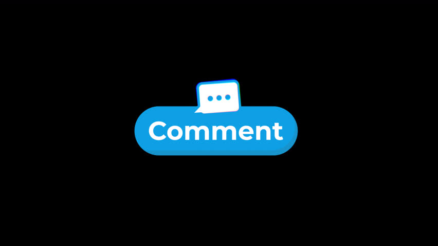 Chromatic Comment Button Animation Video - Transparent