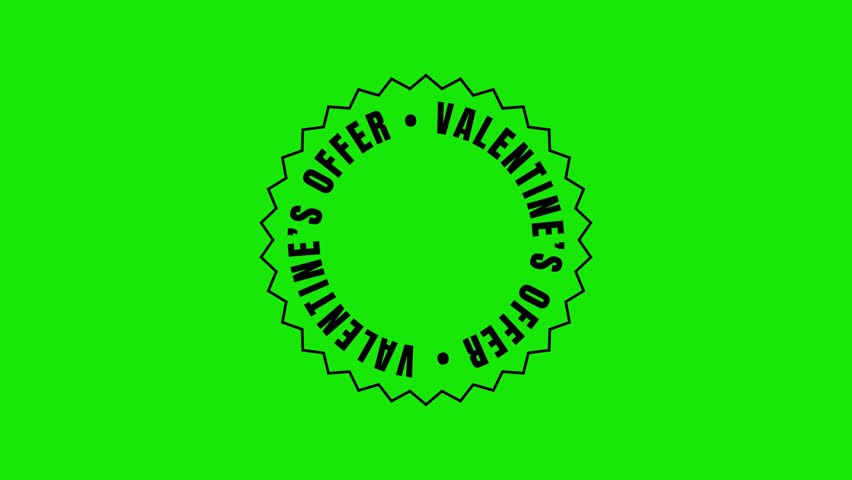 Celebrate Love with 100 percent Valentine’s Offer Badge Animation in six Color Variations