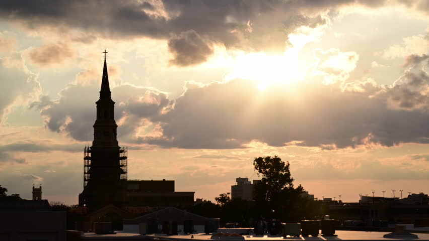 Nearing sunset on a late summer day from Charleston, South Carolina.