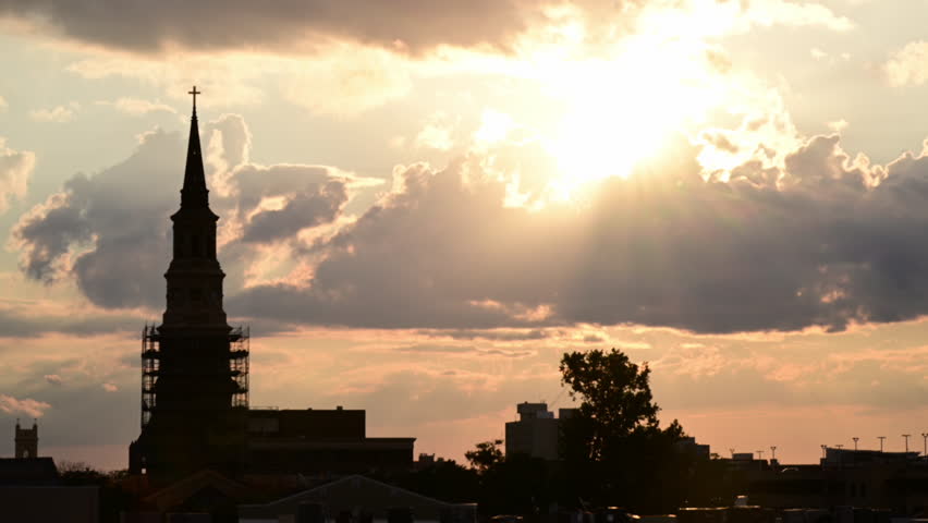 Nearing sunset on a late summer day from Charleston, South Carolina.