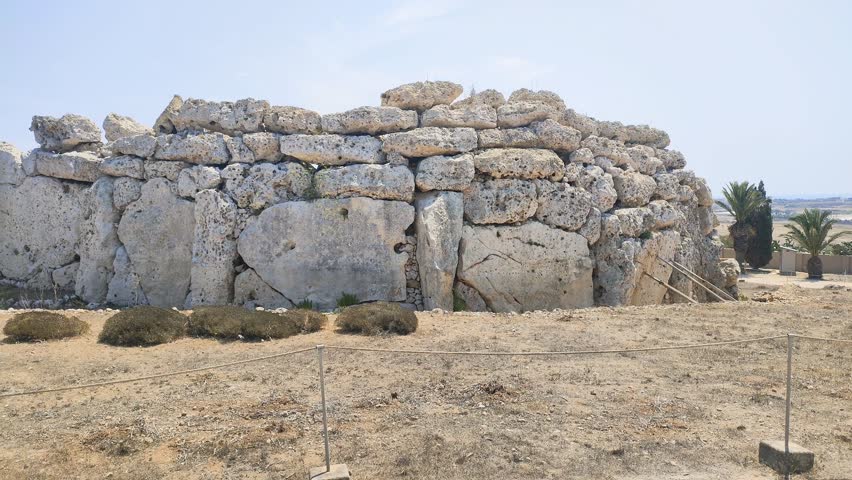 Ġgantija - "the place of giants", the megalithic temple on the island of Gozo, Malta