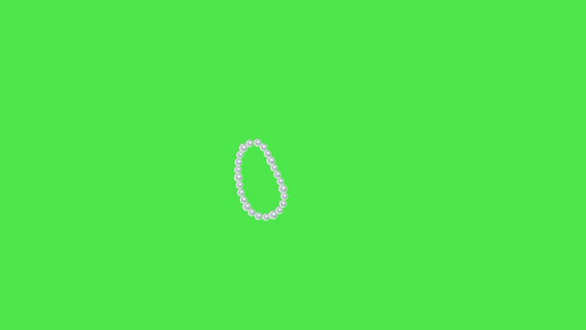 Jewelry icon animation on a green background 