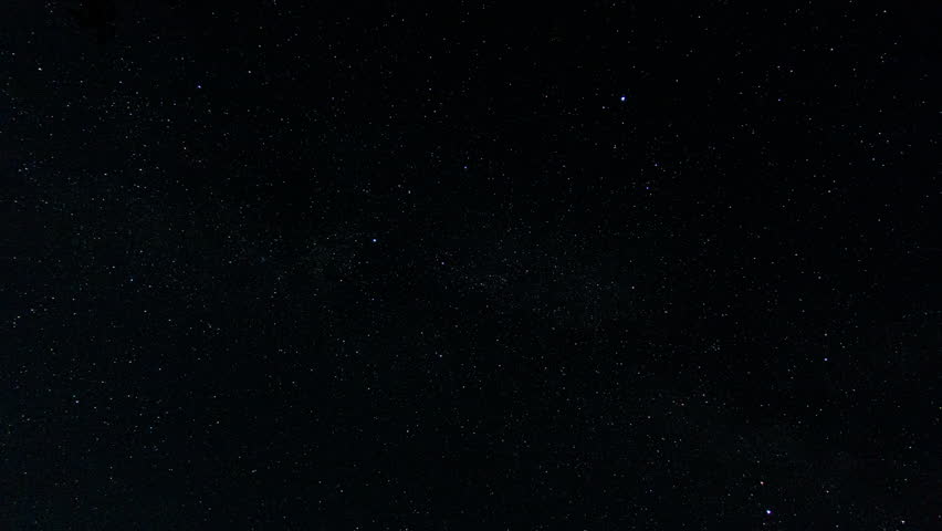 Beautiful Night Sky Time Lapse with Milky Way Galaxy on Dark Sky. Starry Night Background, Astronomical Background