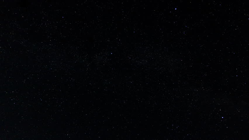 Beautiful Night Sky Time Lapse with Milky Way Galaxy on Dark Sky. Starry Night Background, Astronomical Background