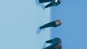 Minimalist futuristic gamepad rotation seamless loop on blue background - Powered by Shutterstock - Get 15% off with code: PIKWIZARD15