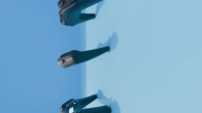 Detailed futuristic gamepad rotation seamless loop in blue environment - Powered by Shutterstock - Get 15% off with code: PIKWIZARD15