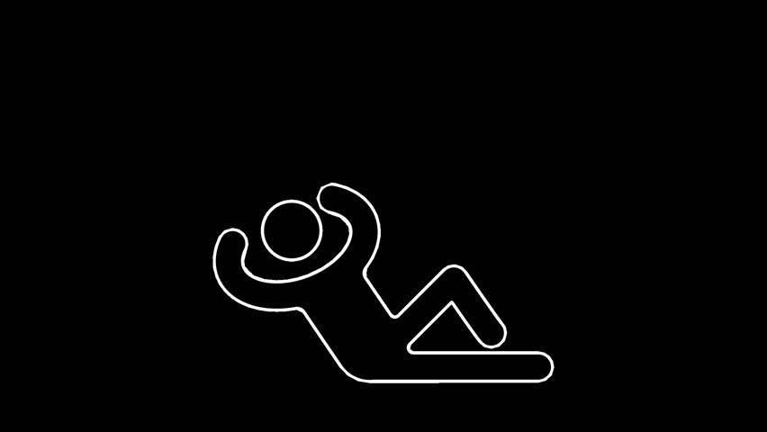 Animated alcoholism icons in thin line style