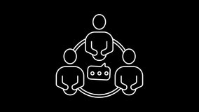 Animated support group icons in thin line style - Powered by Shutterstock - Get 15% off with code: PIKWIZARD15