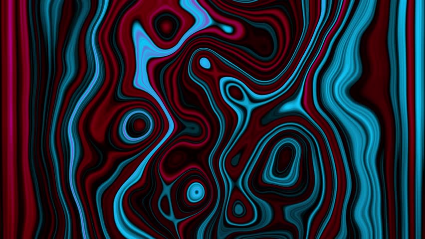 "Liquid abstract background with smooth glowing blue neon lines moving on a dark black surface – futuristic fluid waves and motion design for digital art, modern backdrops and video effects"
