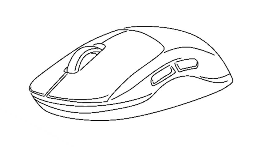 line art animation of computer mouse